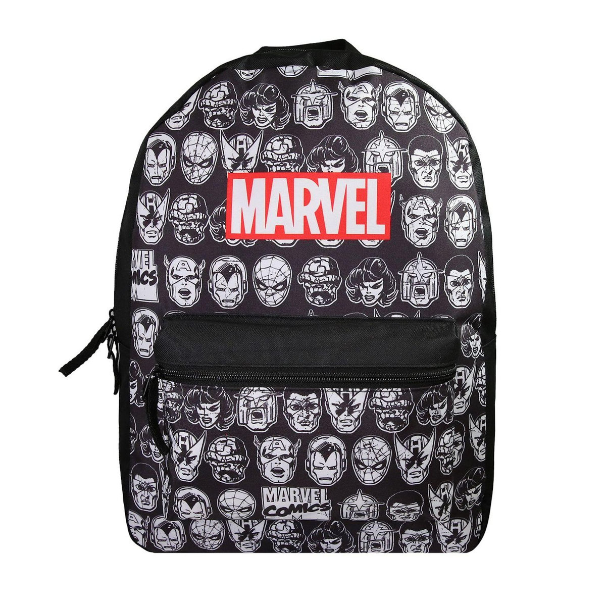 Bagtrotter Bagtrotter - Avengers - Marvel - Sac à Dos Scolaire - Noir - 1 Compartiment Zippé - 1 Poche Zippée - 29x13x40cm - Bretelles Matelassées - Dos Matelassé - Matière Polyester - Sac à Dos Scolaire Primaire et Secondaire