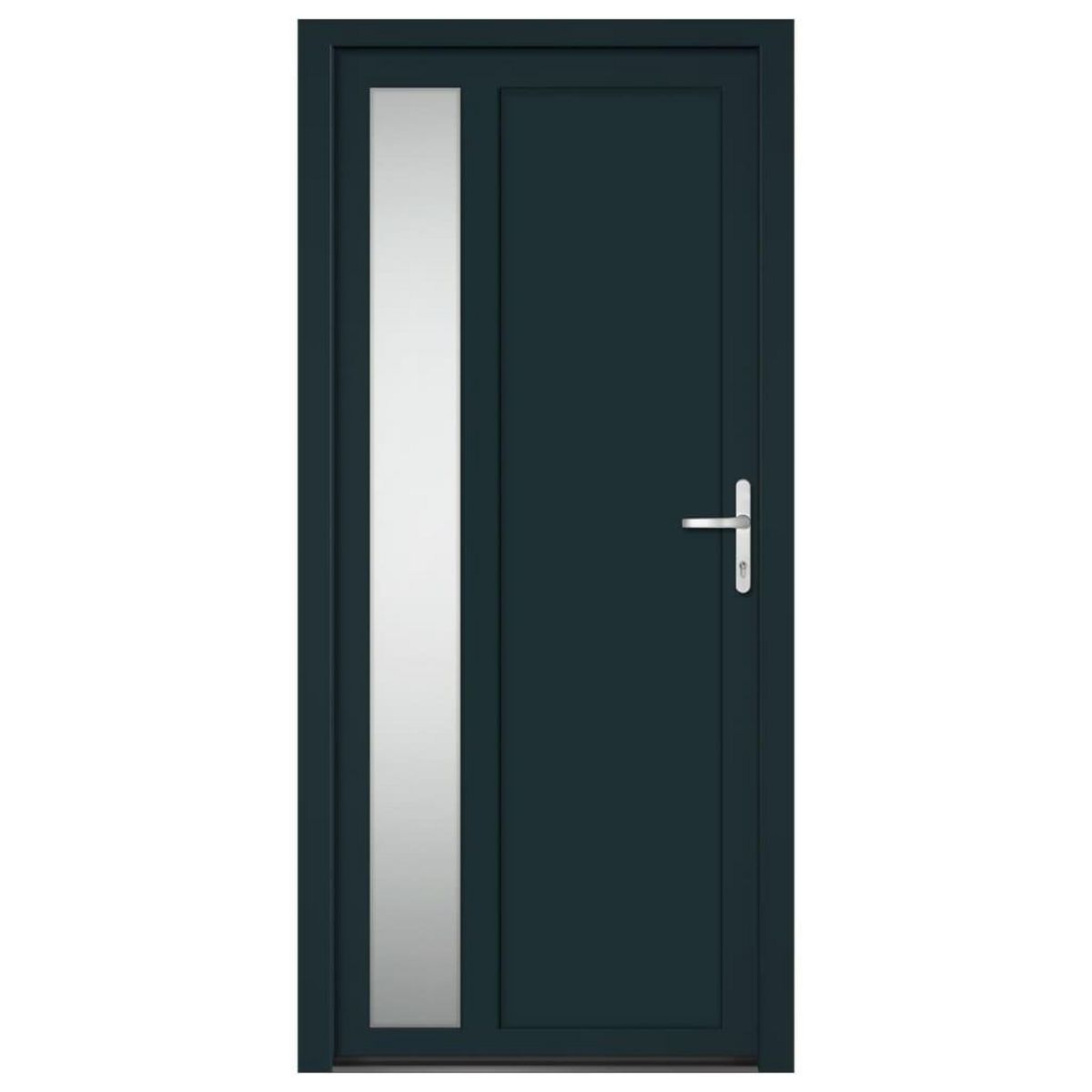 VIDAXL Porte d'entree anthracite 98x208 cm PVC