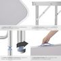 Voir la diapositive 4 : tectake Table de camping valise pliable gris