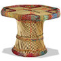 Voir la diapositive 6 : VIDAXL Table basse Bambou avec Details Chindi Multicolore