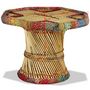 Voir la diapositive 6 : VIDAXL Table basse Bambou avec Details Chindi Multicolore