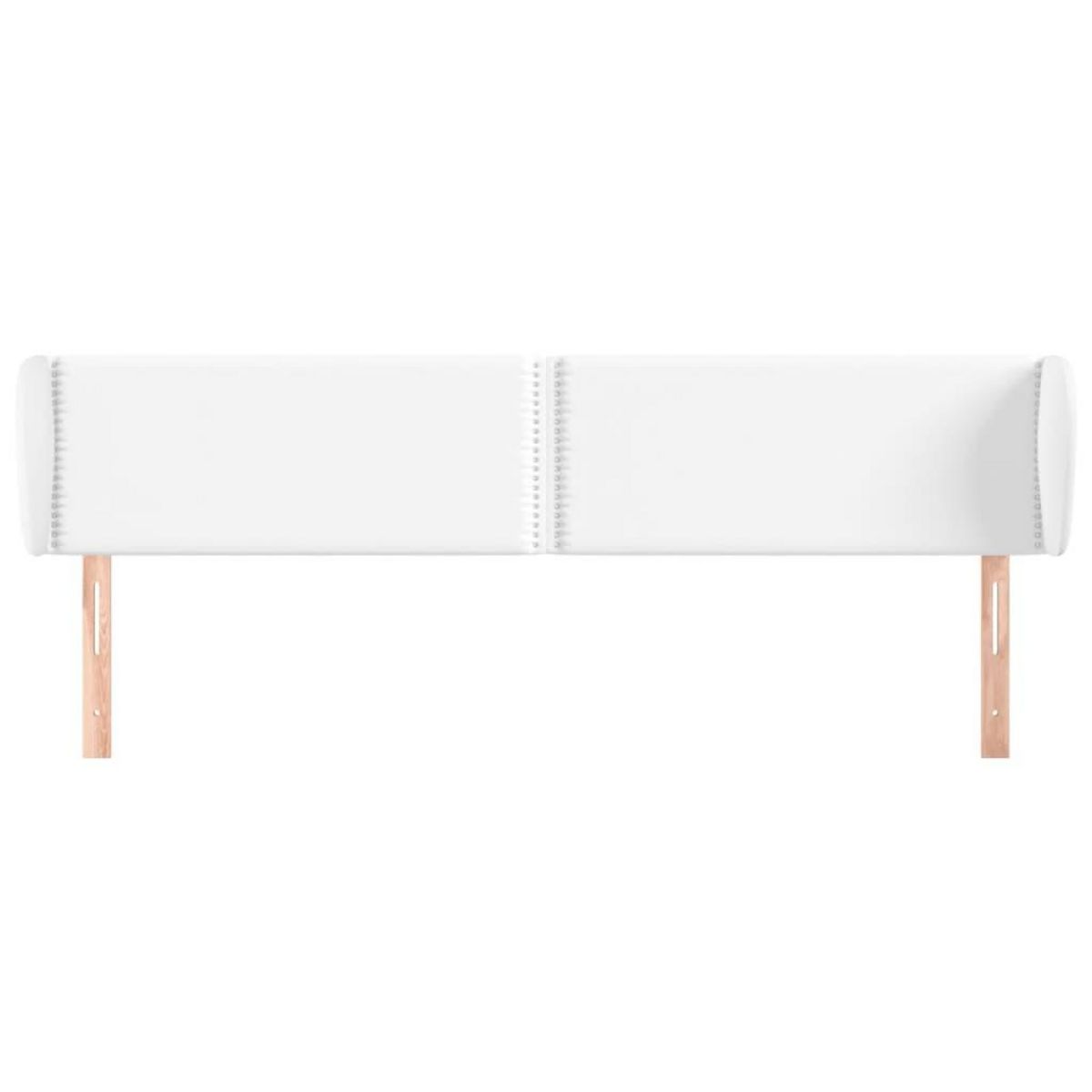 VIDAXL Tete de lit avec oreilles Blanc 183x23x78/88 cm Similicuir