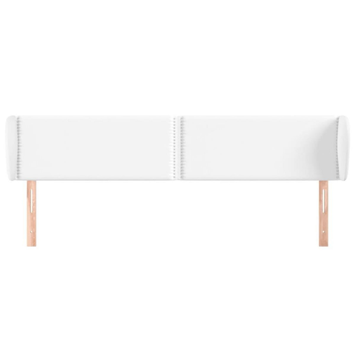 VIDAXL Tete de lit avec oreilles Blanc 183x23x78/88 cm Similicuir