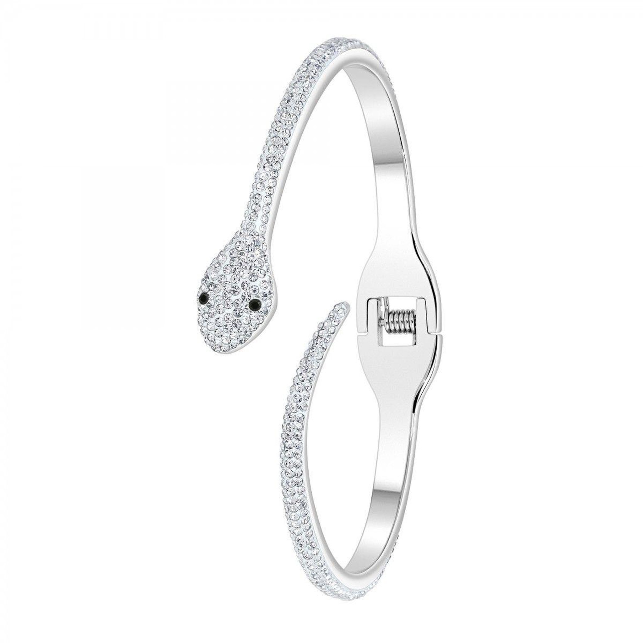 Voir la diapositive 1 : SC CRYSTAL Bracelet serpent par SC Crystal orné de deux véritables diamants noirs