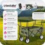 Voir la diapositive 2 : tectake Chariot de jardin et de transport pliable avec toit vert