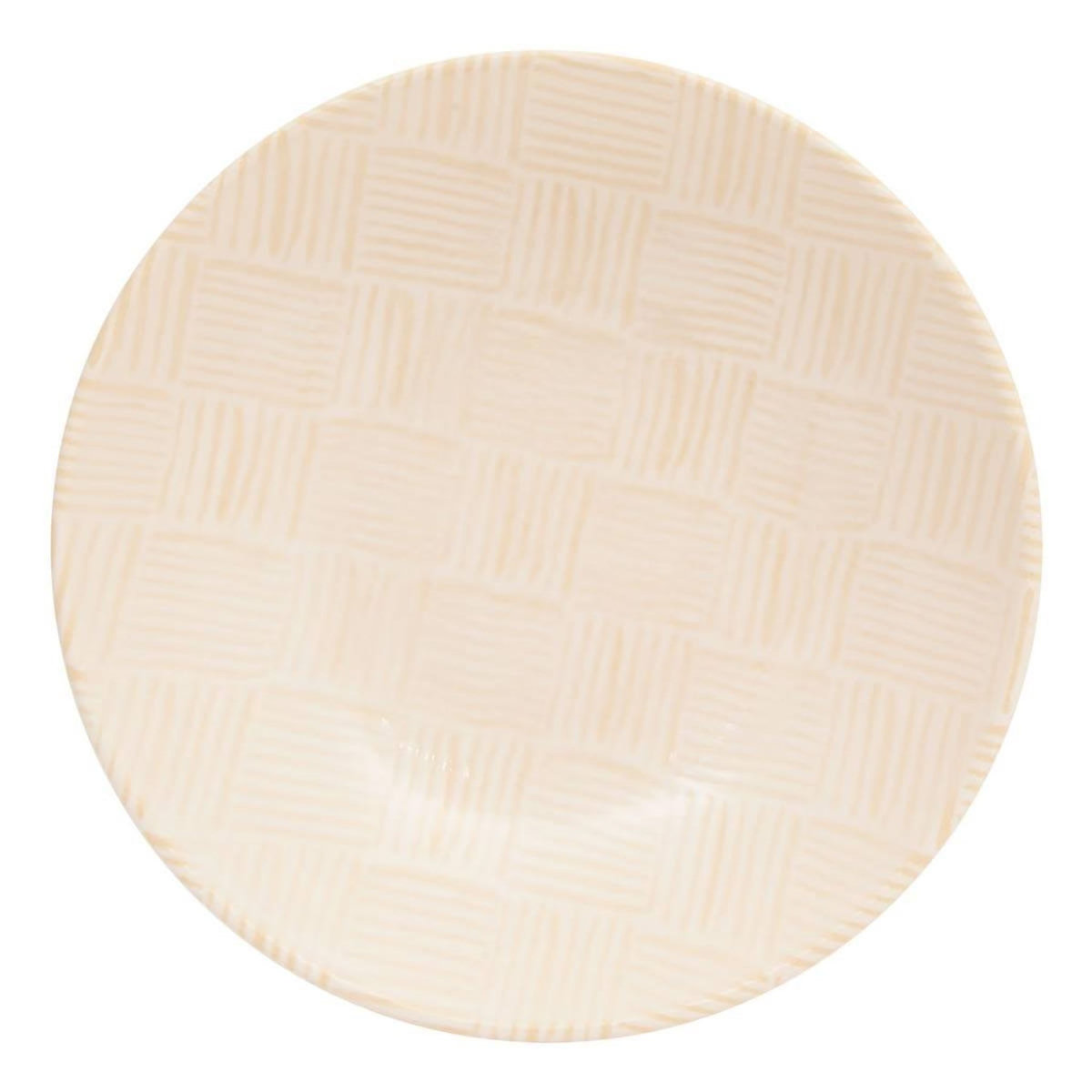 SECRET DE GOURMET Lot de 6 Assiettes Creuses  Laetitia  20cm Crème