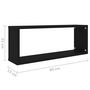 Voir la diapositive 6 : VIDAXL Etageres murales cube 2 pcs Noir 60x15x23 cm Bois d'ingenierie