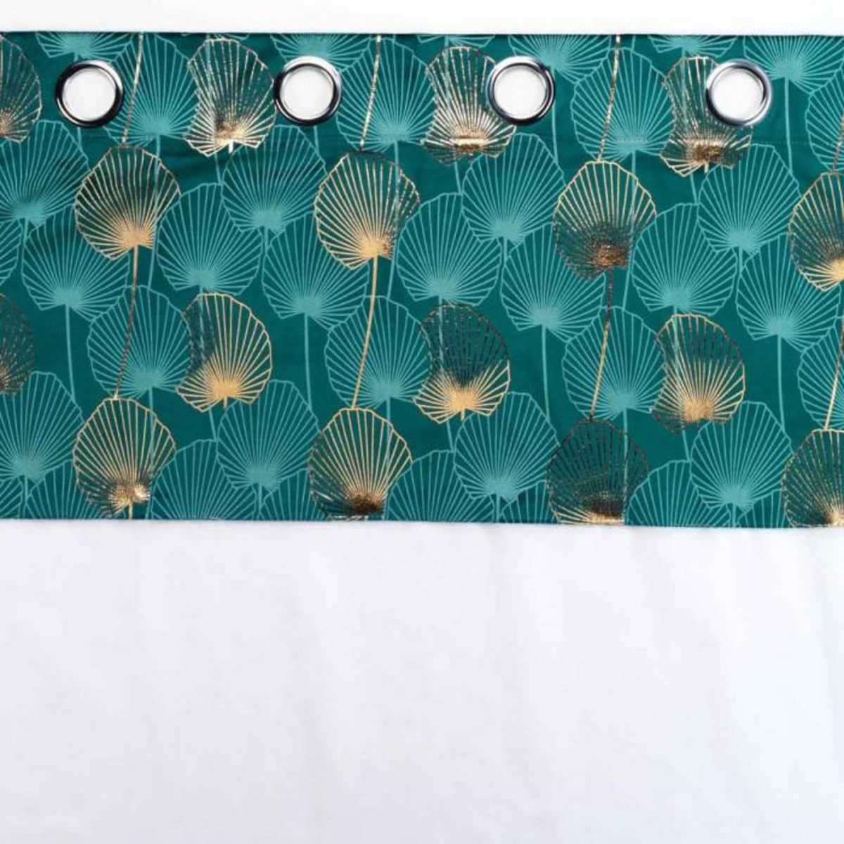 Paris Prix Rideau Voilage à Œillets  Clairine  140x240cm Émeraude