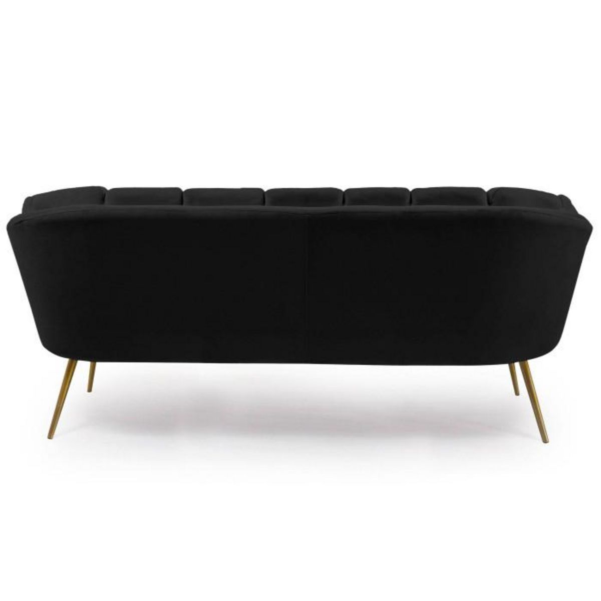 Paris Prix Canapé 3 Places en Velours  Dabren  185cm Noir