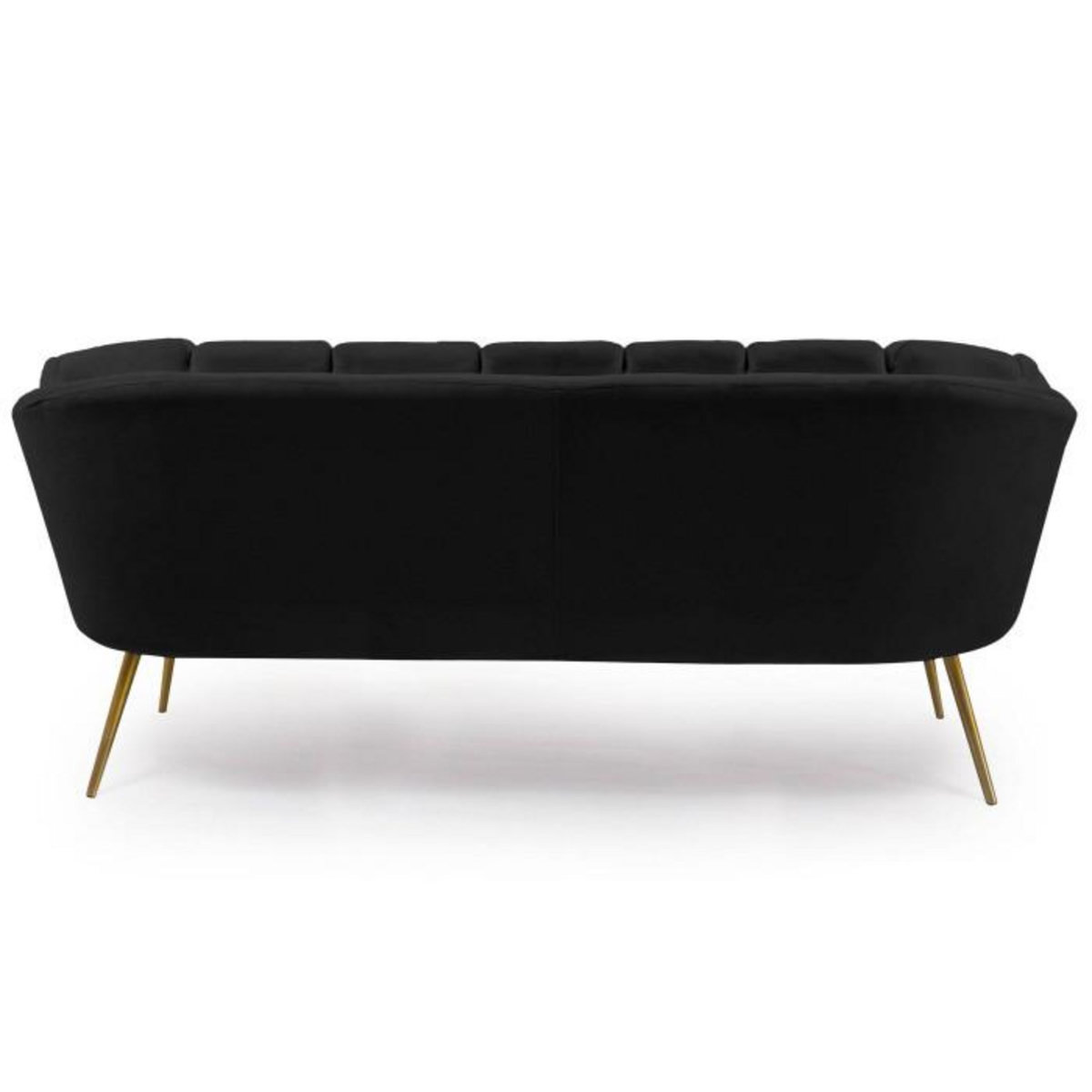 Paris Prix Canapé 3 Places en Velours  Dabren  185cm Noir