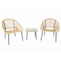 Voir la diapositive 1 : CONCEPT USINE Salon de jardin 2 places avec table naturel ACAPULCO