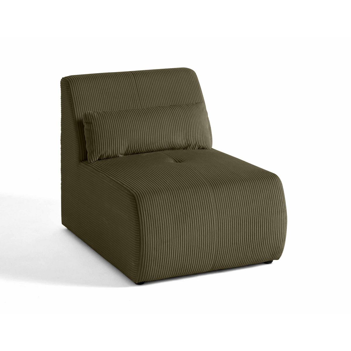 LISA DESIGN Onyx - fauteuil sans accoudoirs - en velours côtelé