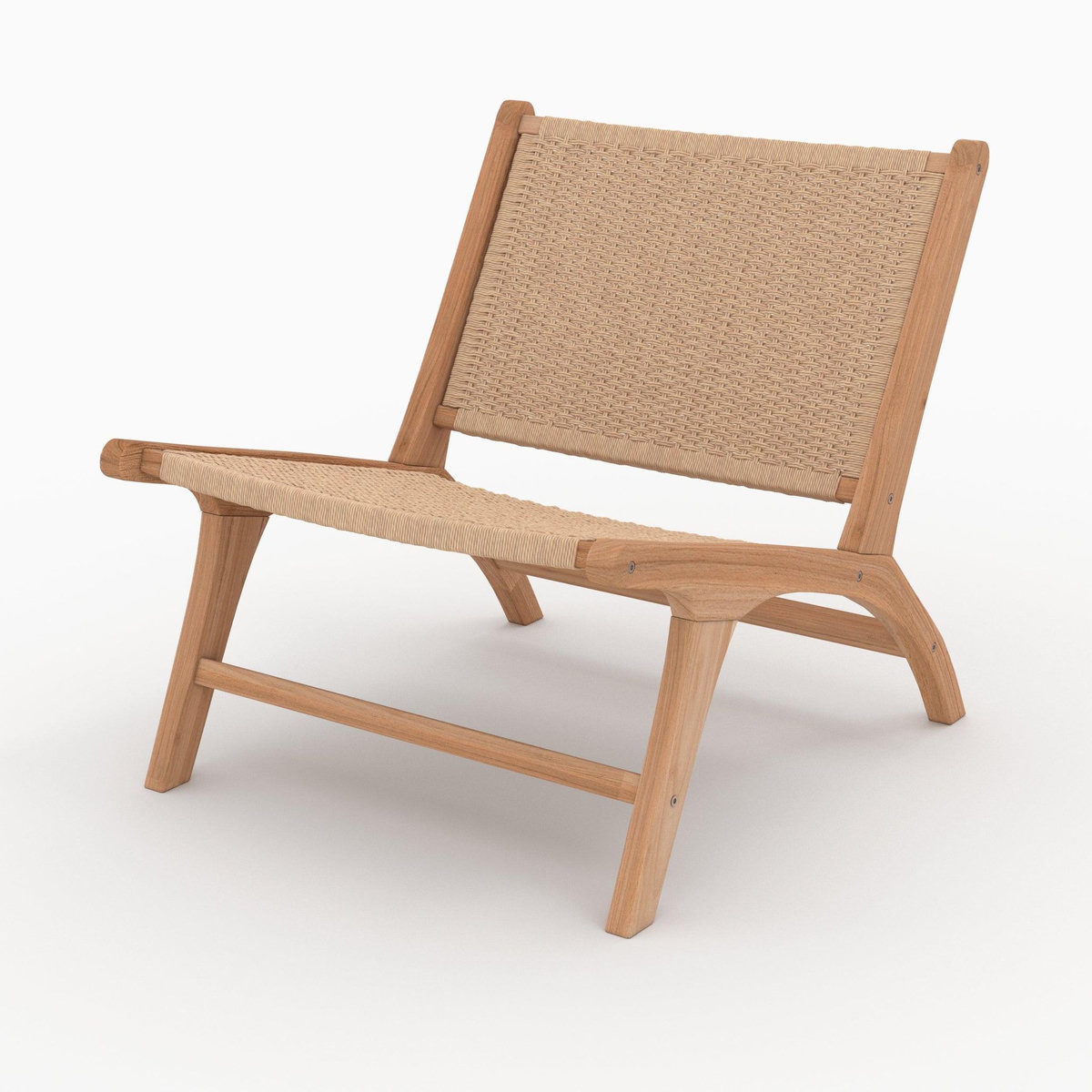 Rendez vous déco Fauteuil Kilka en bois de teck et cordage en loom-Kilka