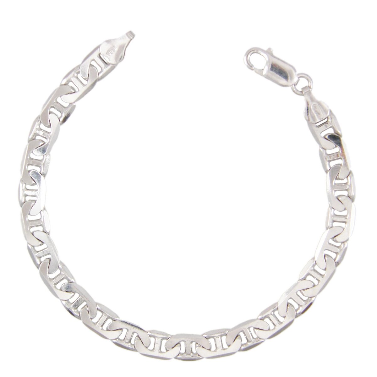 L'ATELIER D'AZUR Bracelet Argent Massif 925/000 Maille Marine - Homme