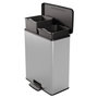 Voir la diapositive 3 : CURVER Curver Poubelle double à pédale Deco 26L+26L Argenté