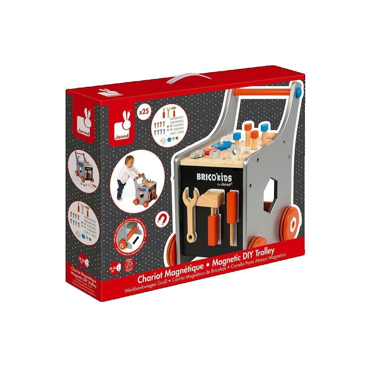 Juratoys-Janod Chariot magnetique brico kids