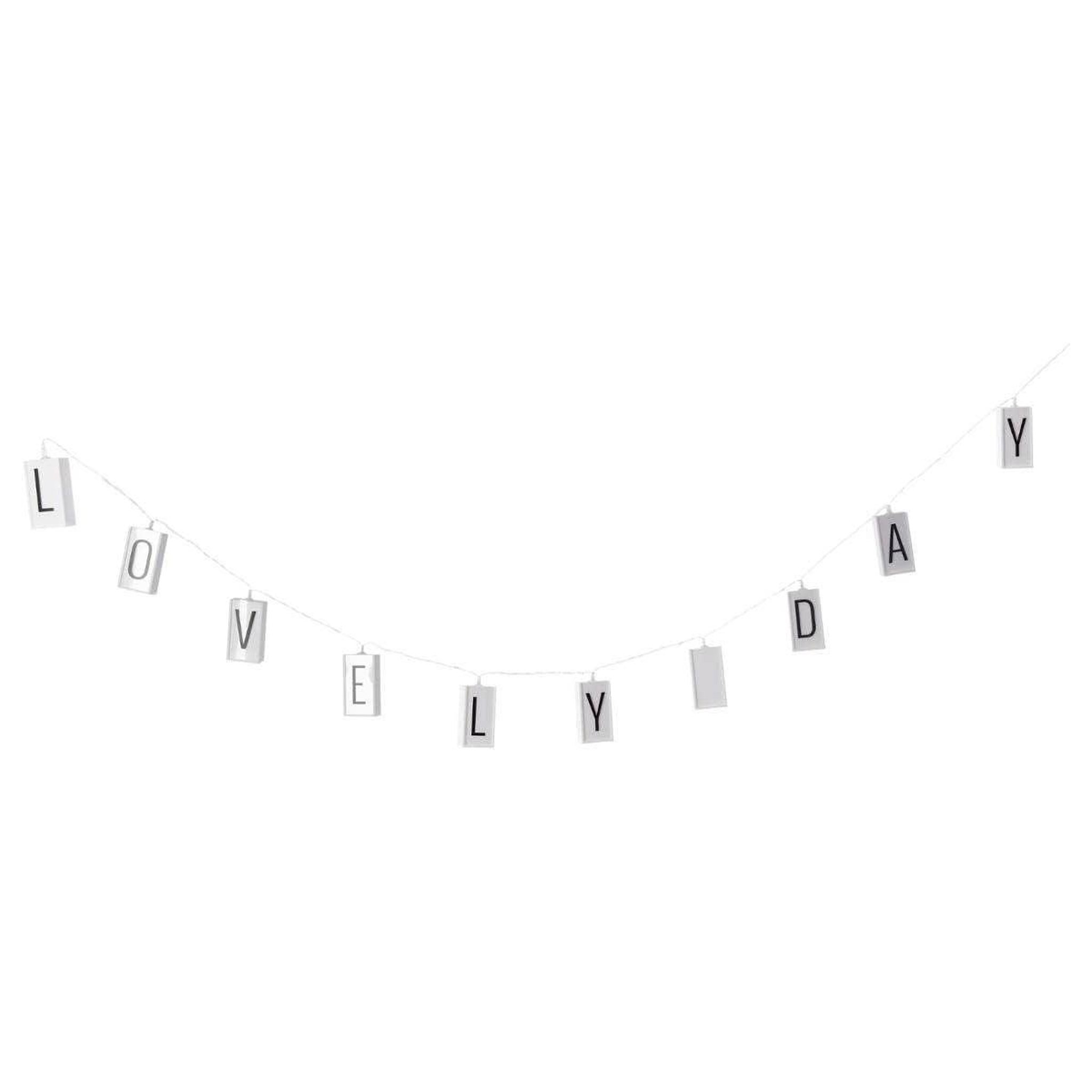 ATMOSPHERA Guirlande lumineuse 10 led  lettres  120cm noir & blanc