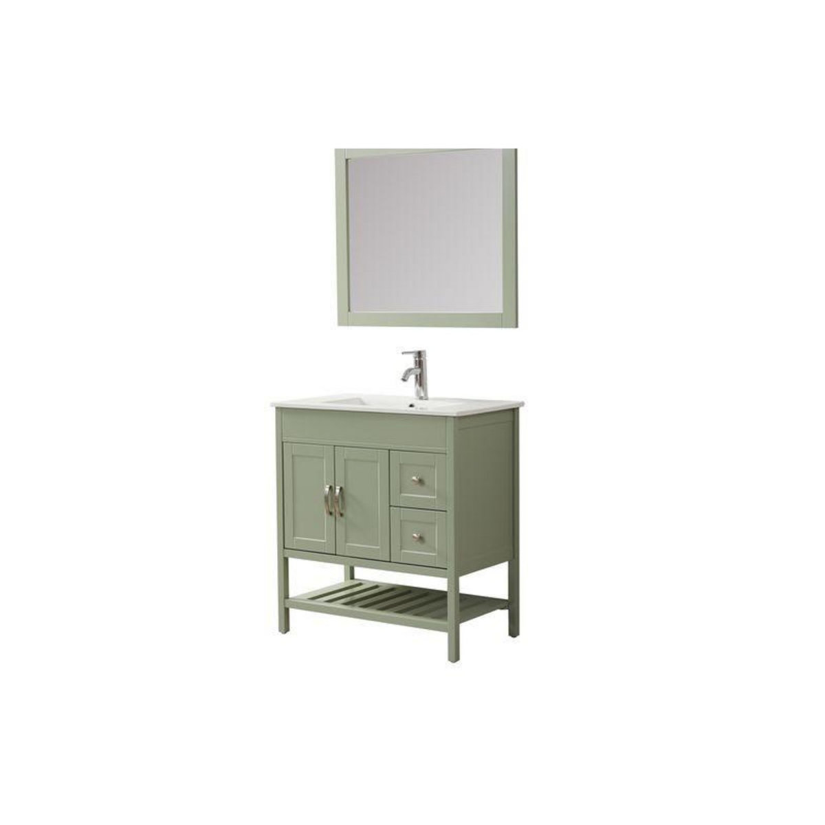 WILSA Ensemble de salle de bain vert 78,3 cm