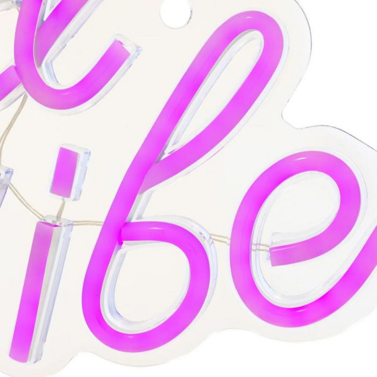 ATMOSPHERA Lampe Murale Néon LED  Good Vibes  40cm Rose