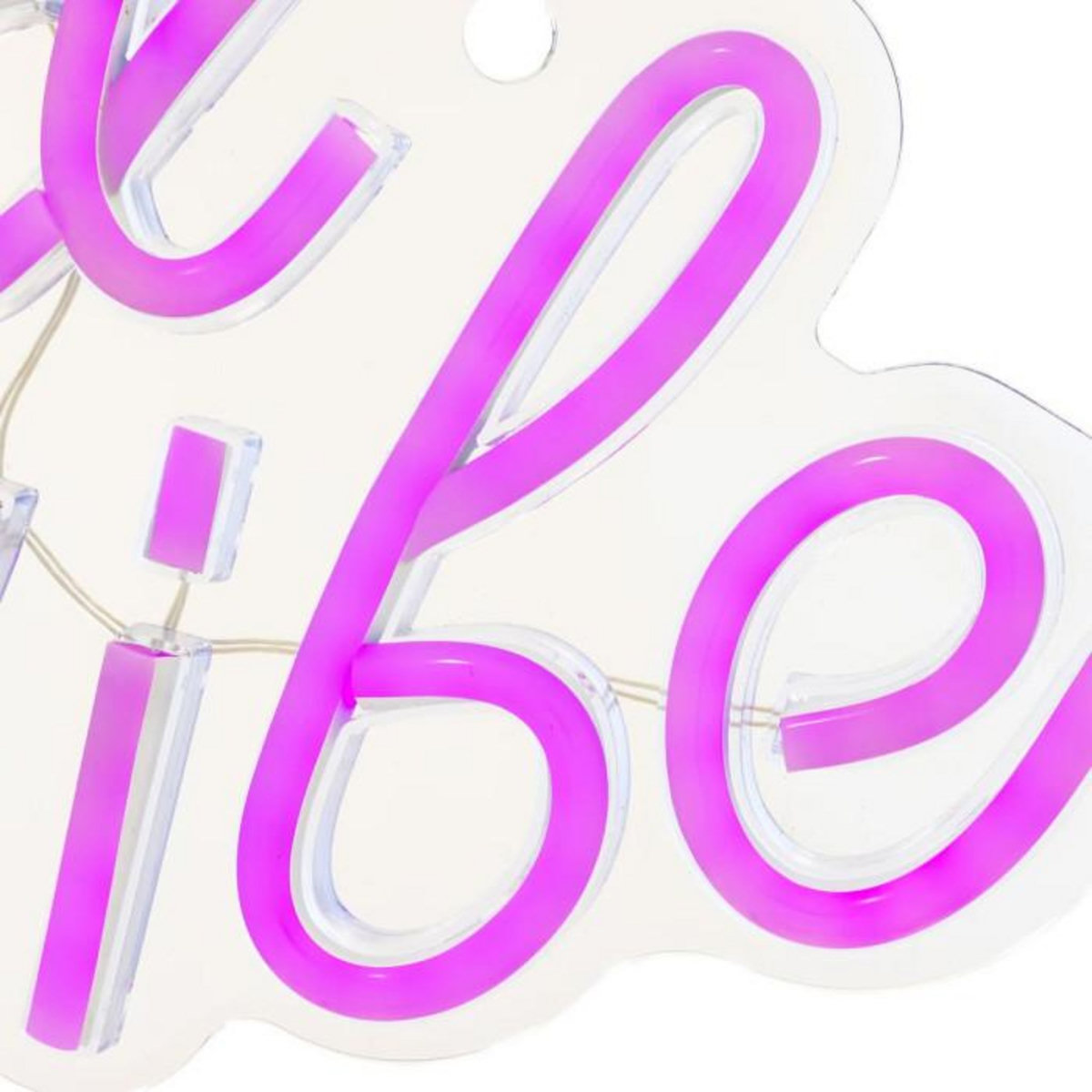 ATMOSPHERA Lampe Murale Néon LED  Good Vibes  40cm Rose