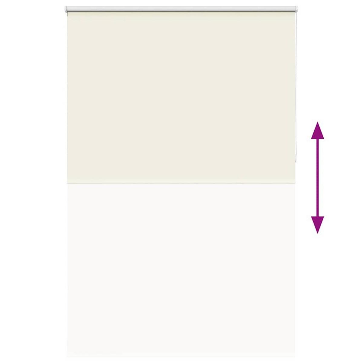 VIDAXL Store enrouleur occultant blanc casse 150x230 cm largeur tissu