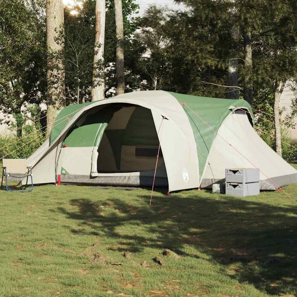 VIDAXL Tente familiale a dome 6 personnes vert impermeable
