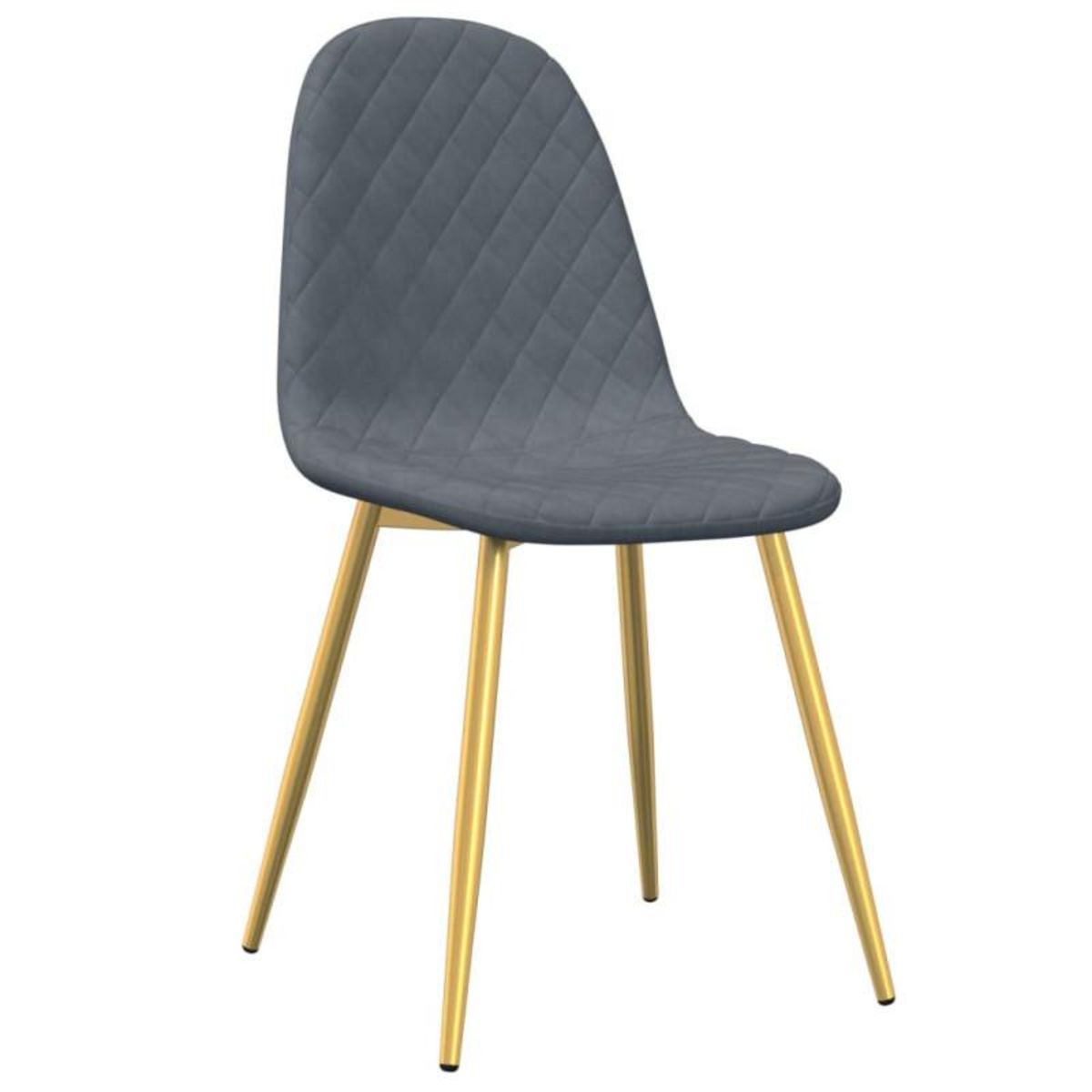 VIDAXL Chaises à manger lot de 4 Gris foncé Velours