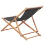 Voir la diapositive 4 : VIDAXL Chaise pliable de plage Tissu et cadre en bois Gris