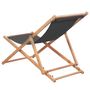 Voir la diapositive 4 : VIDAXL Chaise pliable de plage Tissu et cadre en bois Gris