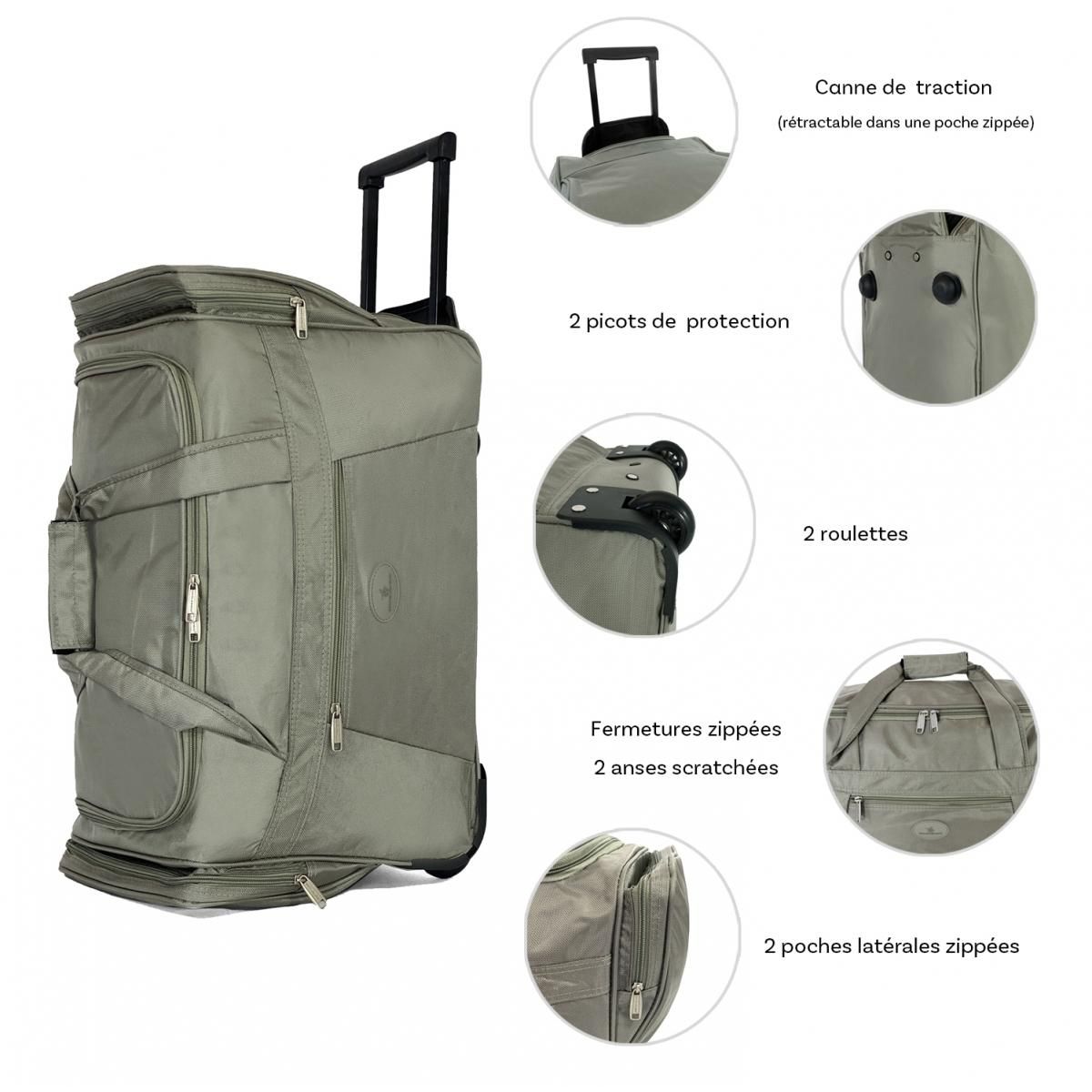 David Jones Sac de voyage cabine avec roulettes 42L  50cm