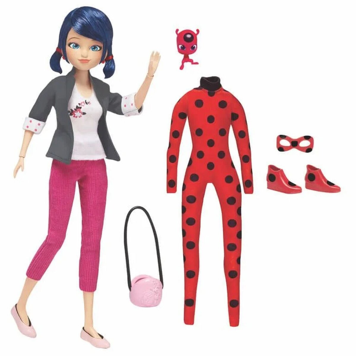 BANDAI Poupée Ladybug 26 cm et ses 2 tenues Miraculous 