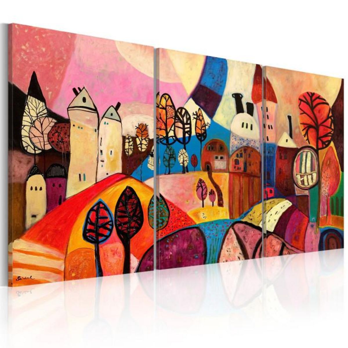 Paris Prix Tableau Imprimé  Royaume des Fées  60x120cm
