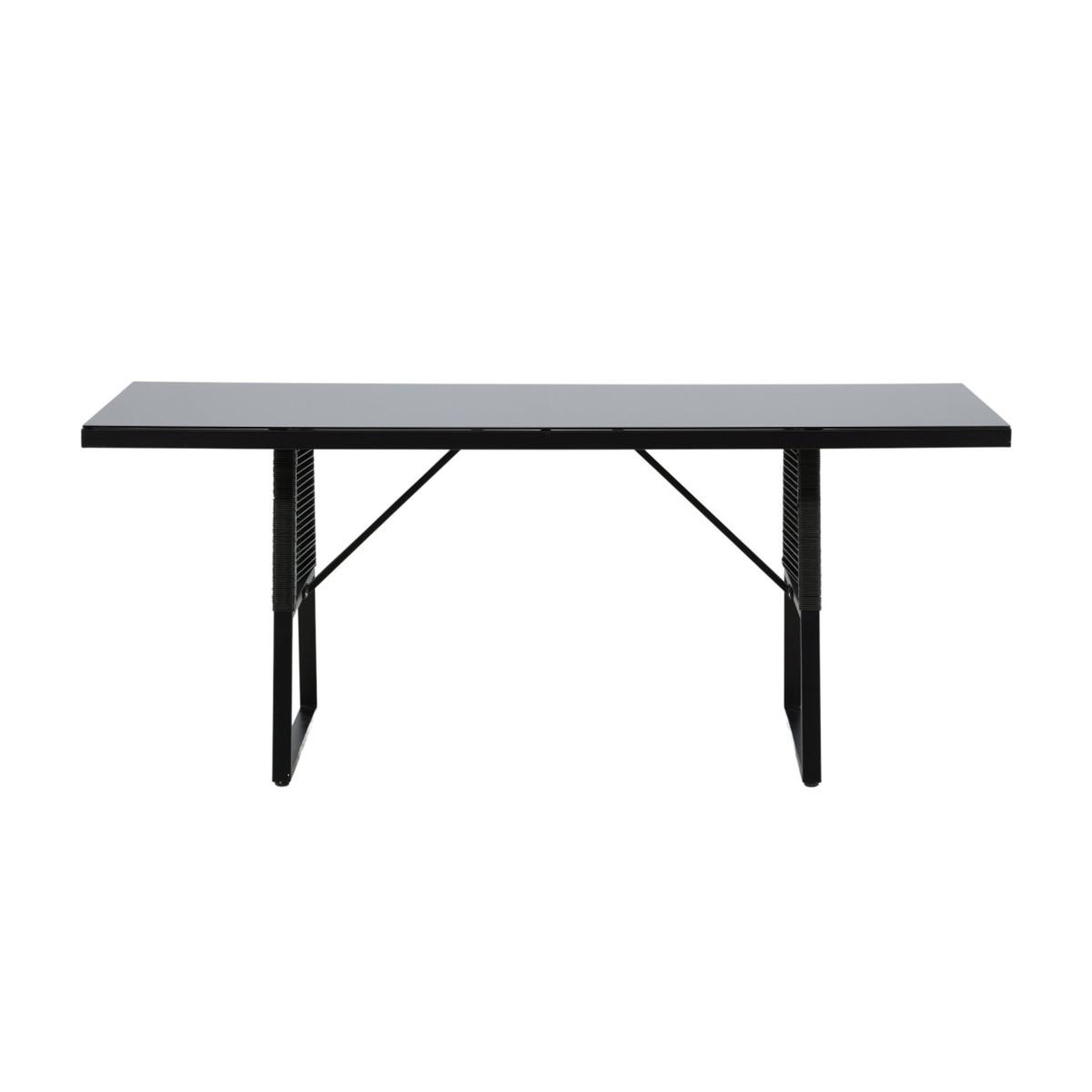 Voir la diapositive 4 : Paris Prix Table de jardin en verre  dallas  193cm noir