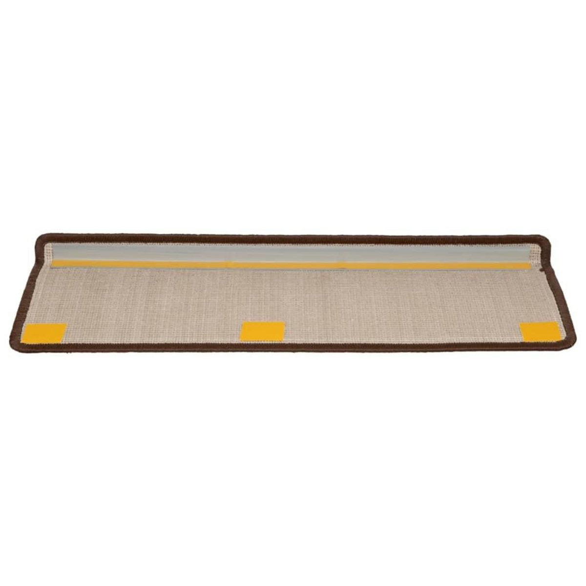 VIDAXL Tapis d'escalier 15 pcs 65x21x4 cm Marron