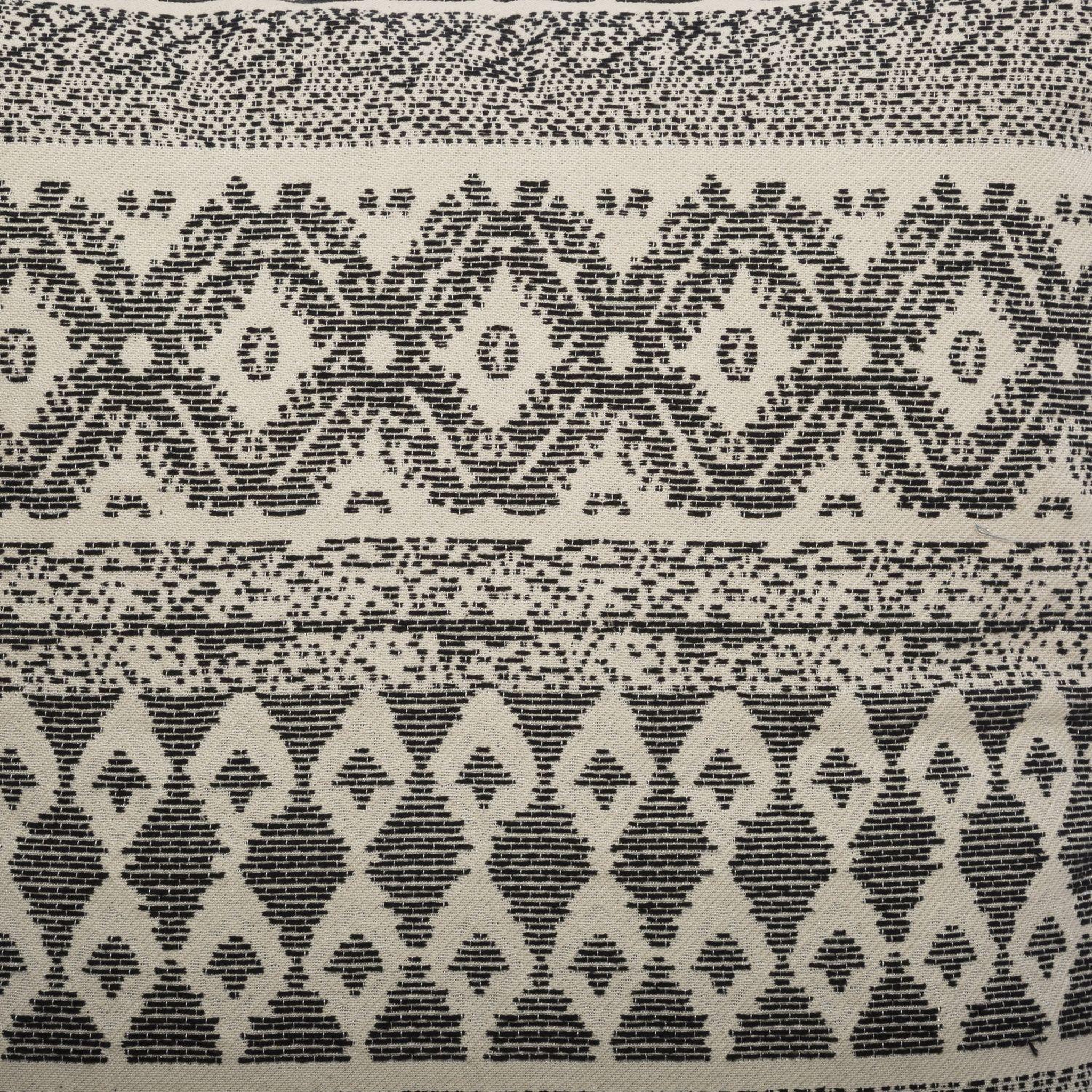 Voir la diapositive 3 : ATMOSPHERA Coussin Rituality carré déhoussable - 60x60cm - Noir et Blanc