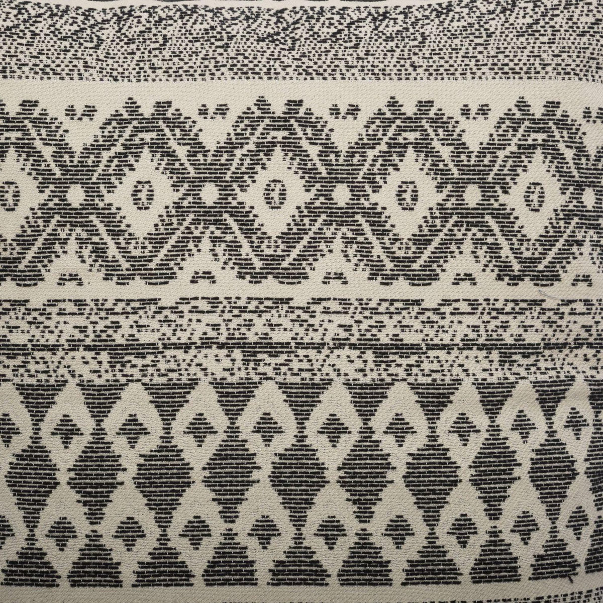 ATMOSPHERA Coussin Rituality carré déhoussable - 60x60cm - Noir et Blanc