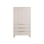 Voir la diapositive 3 : BEST MOBILIER Boccioni - buffet haut - beige - 104x180 cm