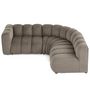 Voir la diapositive 4 : LISA DESIGN Debbie - canapé modulable d'angle droit 4 places avec accoudoir en tissu texturé