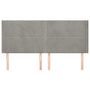 Voir la diapositive 3 : VIDAXL Tete de lit avec oreilles Gris clair 183x16x118/128 cm Velours