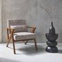 Voir la diapositive 2 : SWEEEK Fauteuil scandinave bois d'hévéa et imprimé léopard