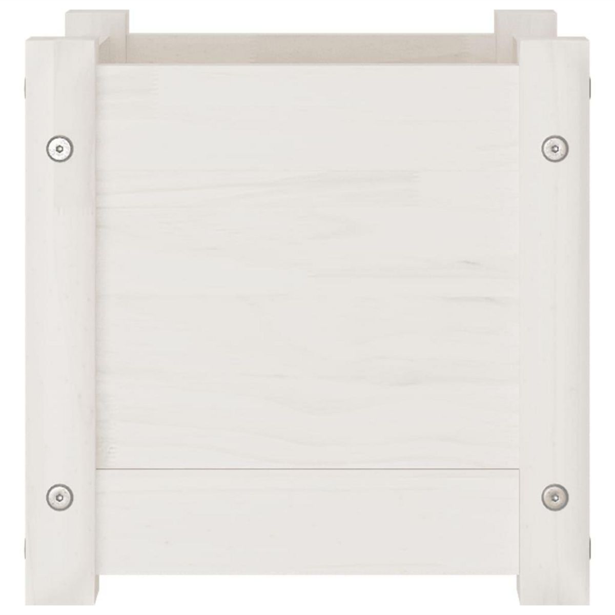 VIDAXL Jardiniere d'exterieur Blanc 31x31x31 cm Bois de pin massif