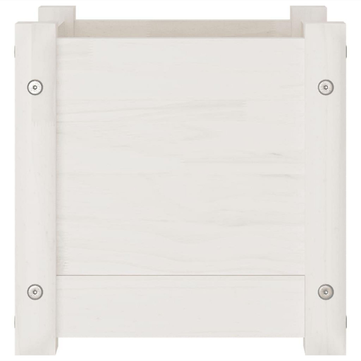 VIDAXL Jardiniere d'exterieur Blanc 31x31x31 cm Bois de pin massif