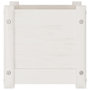 Voir la diapositive 4 : VIDAXL Jardiniere d'exterieur Blanc 31x31x31 cm Bois de pin massif