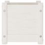 Voir la diapositive 4 : VIDAXL Jardiniere d'exterieur Blanc 31x31x31 cm Bois de pin massif