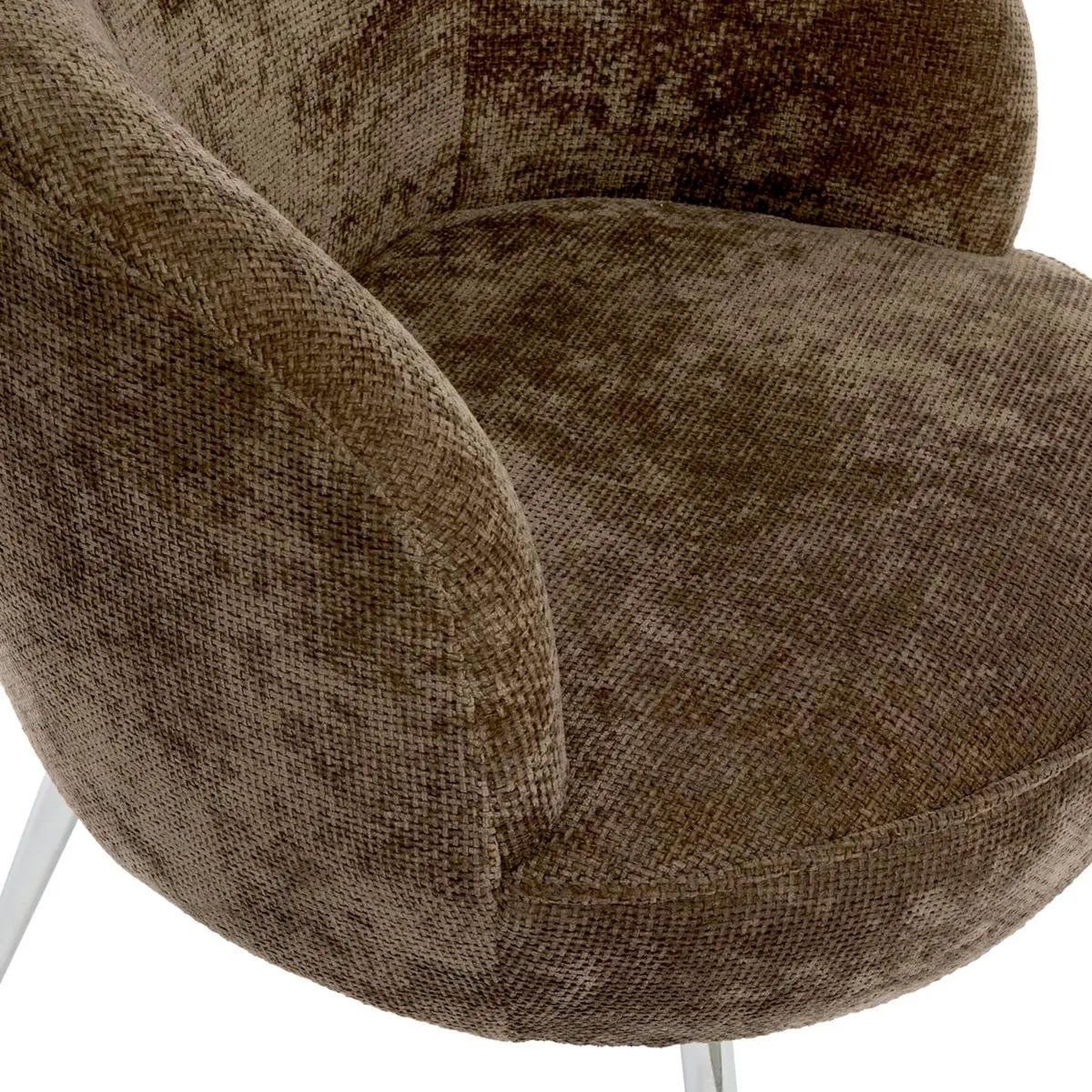 Voir la diapositive 2 : ATMOSPHERA Fauteuil design  tildae  71cm marron tonka