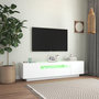 Voir la diapositive 5 : VIDAXL Meuble TV avec lumieres LED blanc 160x35x40 cm