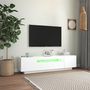 Voir la diapositive 5 : VIDAXL Meuble TV avec lumieres LED blanc 160x35x40 cm