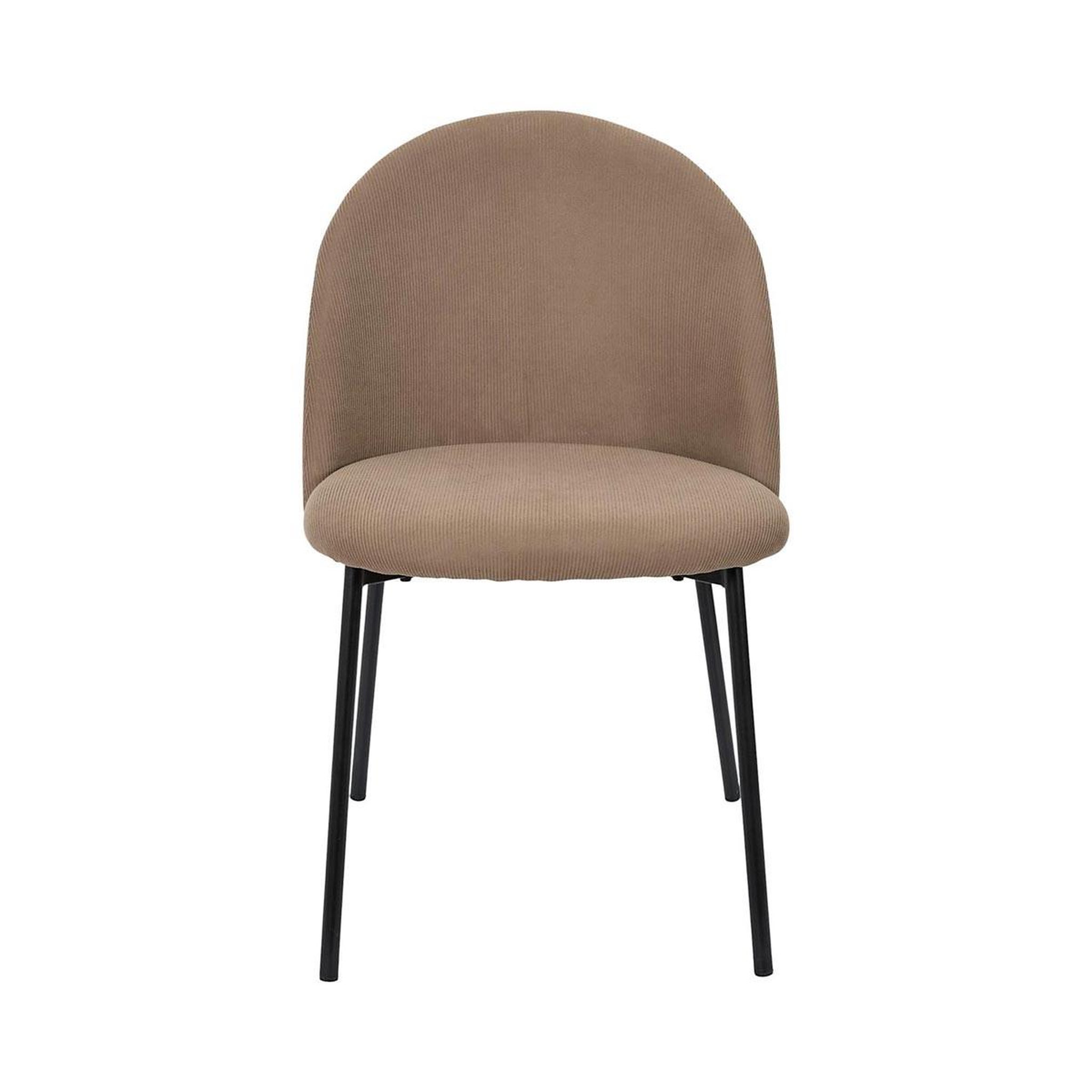 Voir la diapositive 2 : The Home Deco Factory Lot de 4 chaises côtelées arches  jules  78cm taupe
