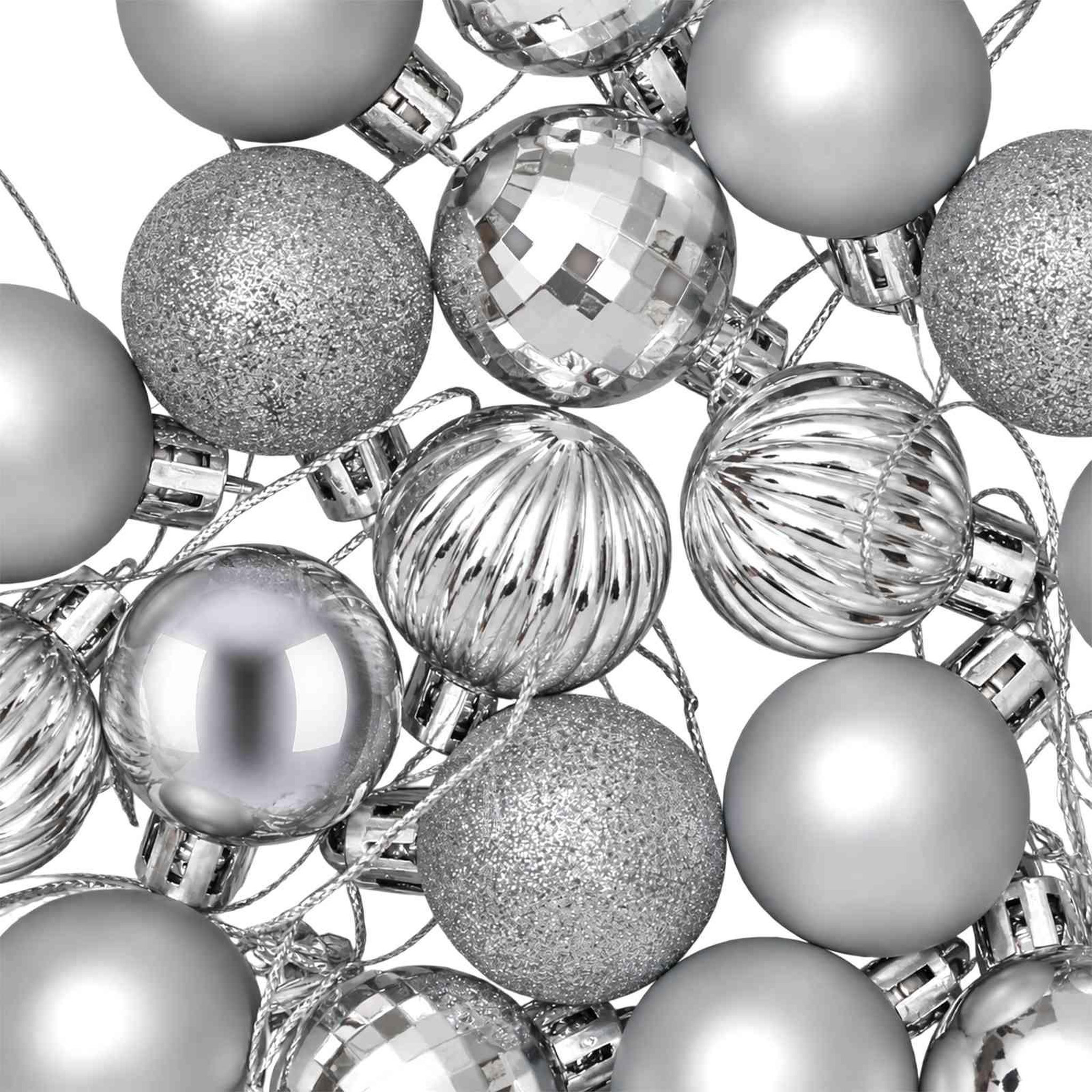 Voir la diapositive 6 : VIDAXL Ensemble de boules de Noël 150 pc Argente Diam. 3 cm