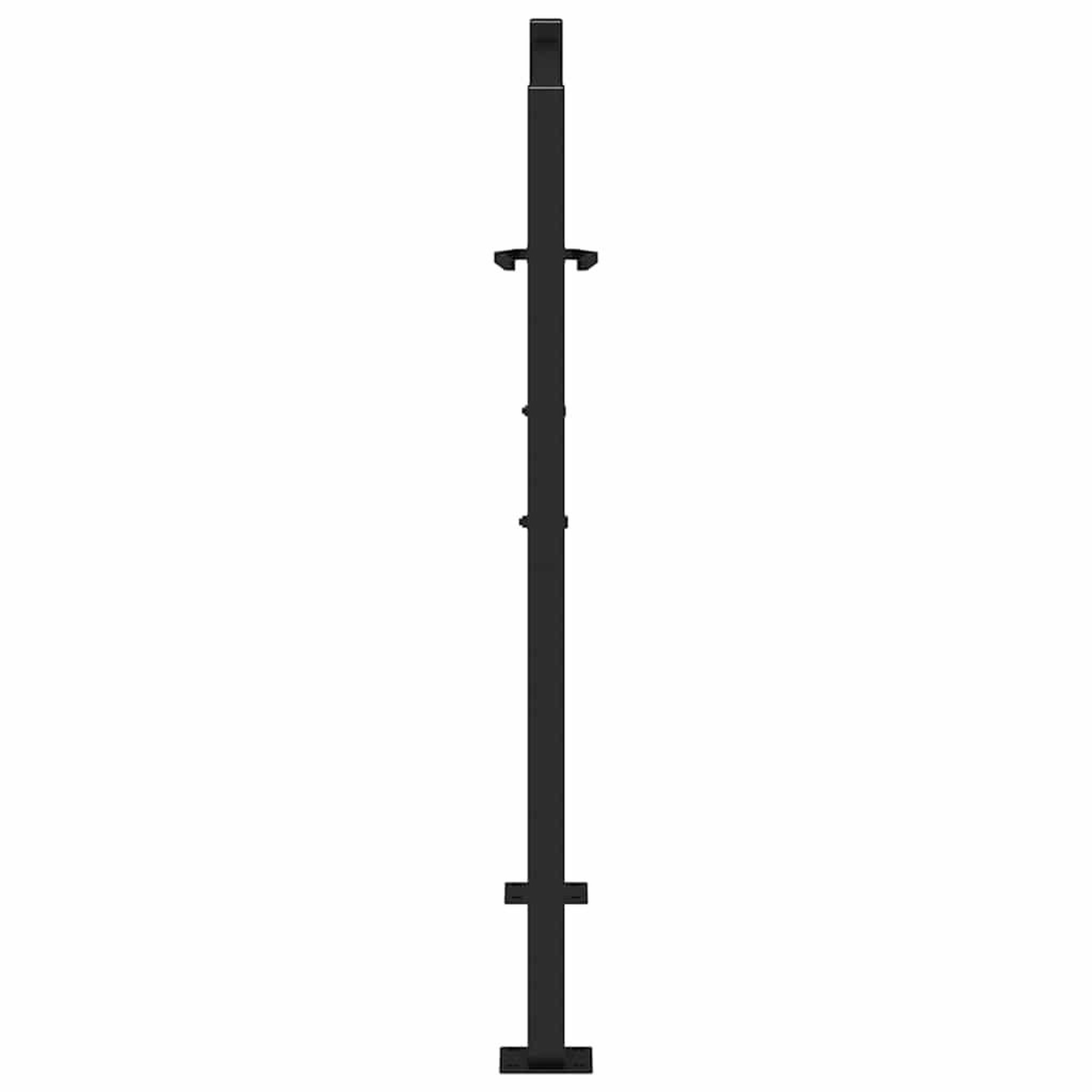 Voir la diapositive 5 : VIDAXL Portail de jardin noir 105x106 cm acier conception croisee